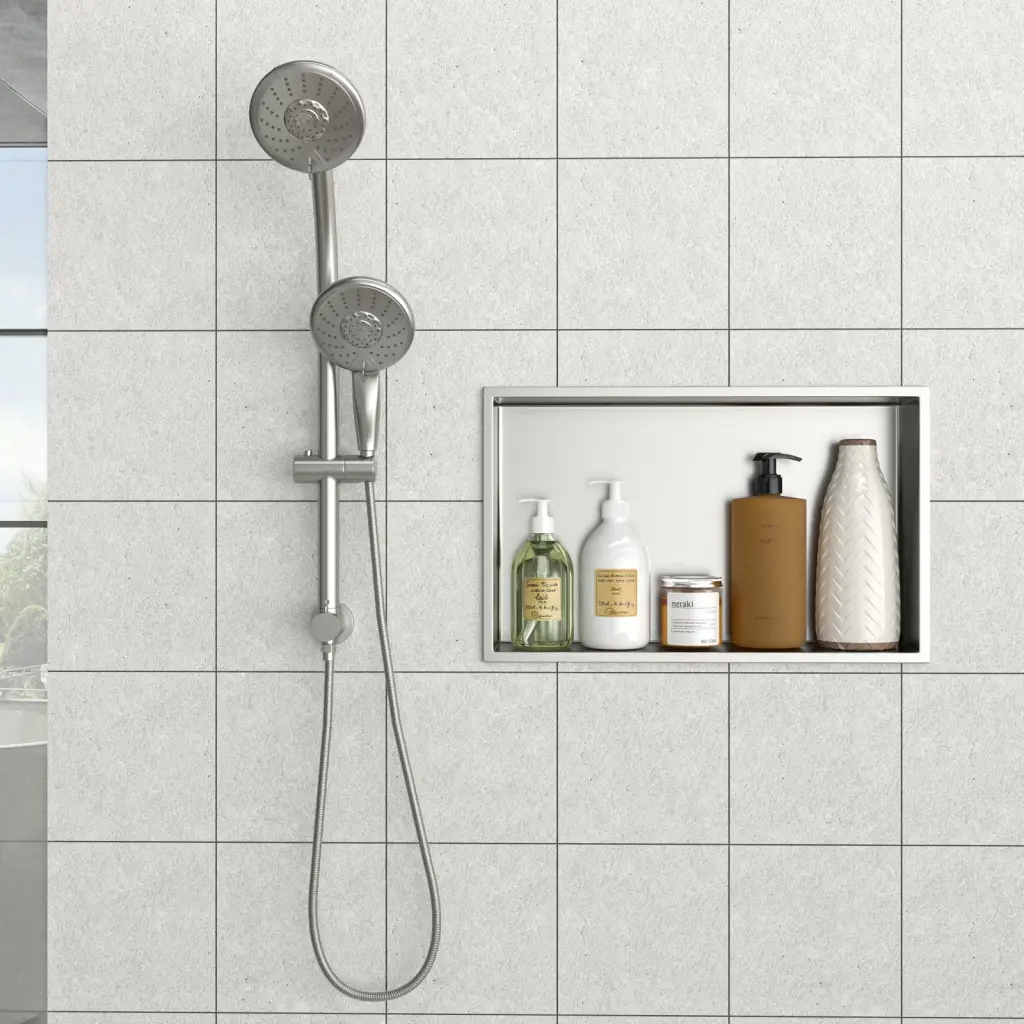 21x13 Inch Stainless Steel Shower Niche Applicator Nickel Bathroom Storage lordear