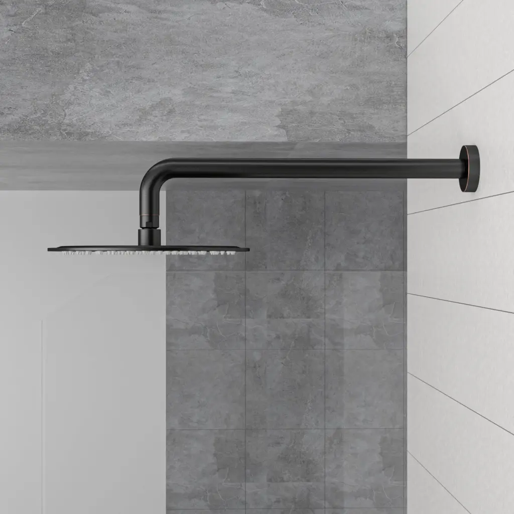 16 Inch Shower Arm Flange Oil Rubbed Metal Alloy Stainless Steel Fixture lordear