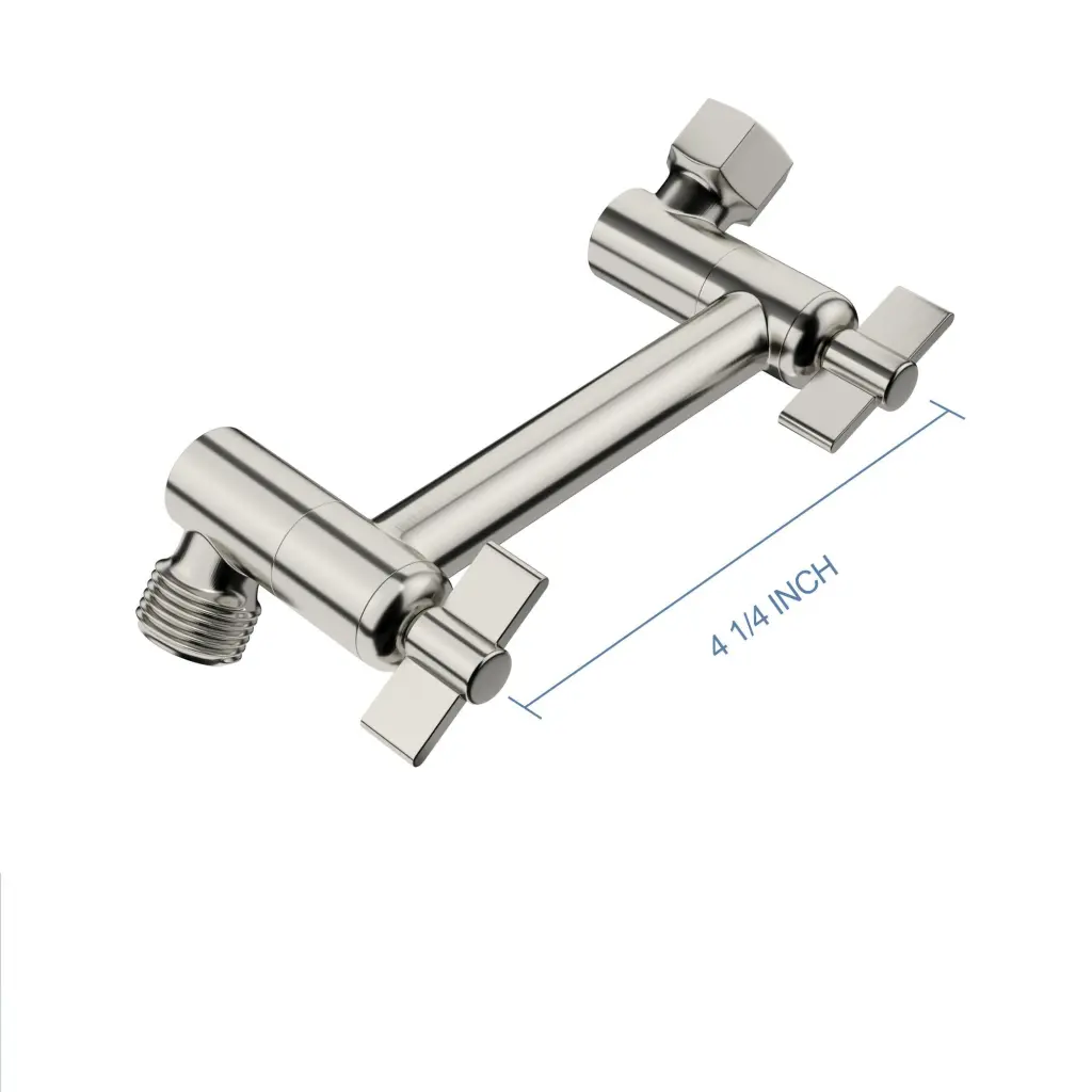 4 Inch Shower Extension Arm Brushed Nickel - Stainless Steel Bathroom Accessory lordear