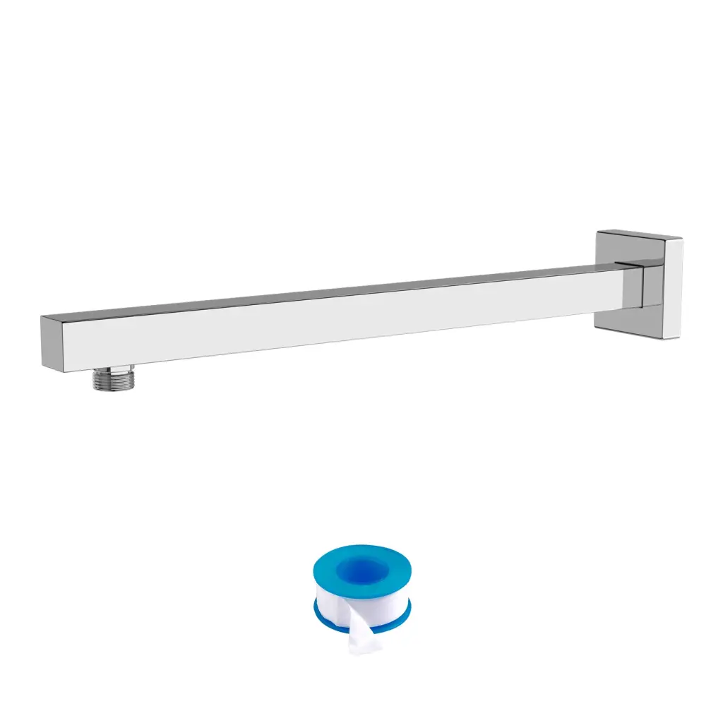 16 Inch Wall Mounted Shower Arm Flange Chrome Stainless Steel Bathroom Fixture lordear