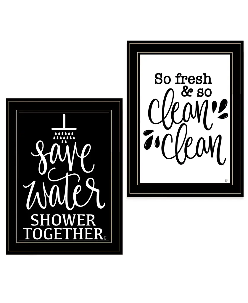 Clean Shower Together 2 Piece Vignette Shower Curtain Set Fearfully Made Creations trendy decor 4u