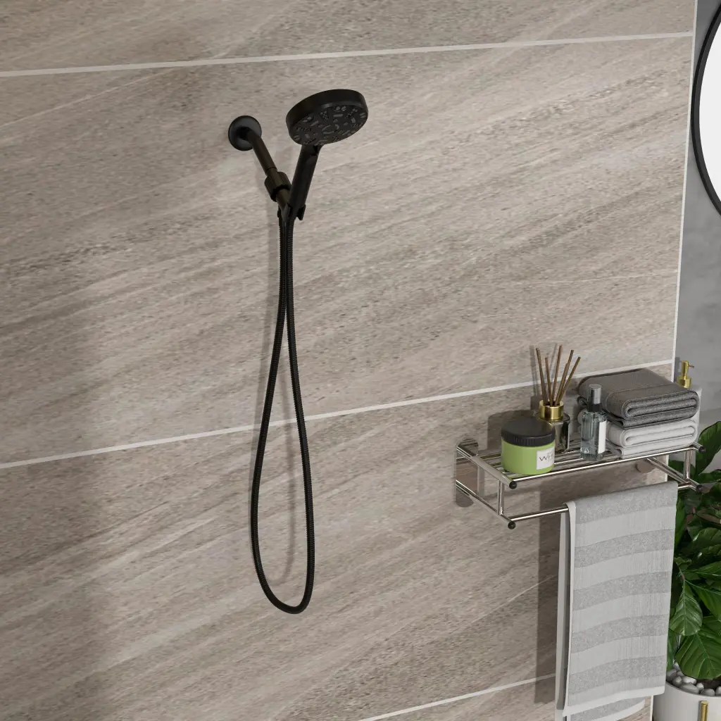 Multi Function Customizable Hand Shower 8 Spray Modes Matte Black lordear