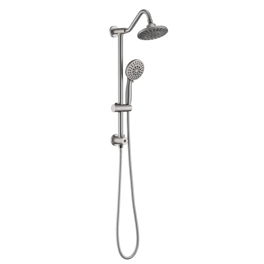 6 Inch Rain Shower Head Handheld Shower Head Nickel Finish Bathroom kooleasy