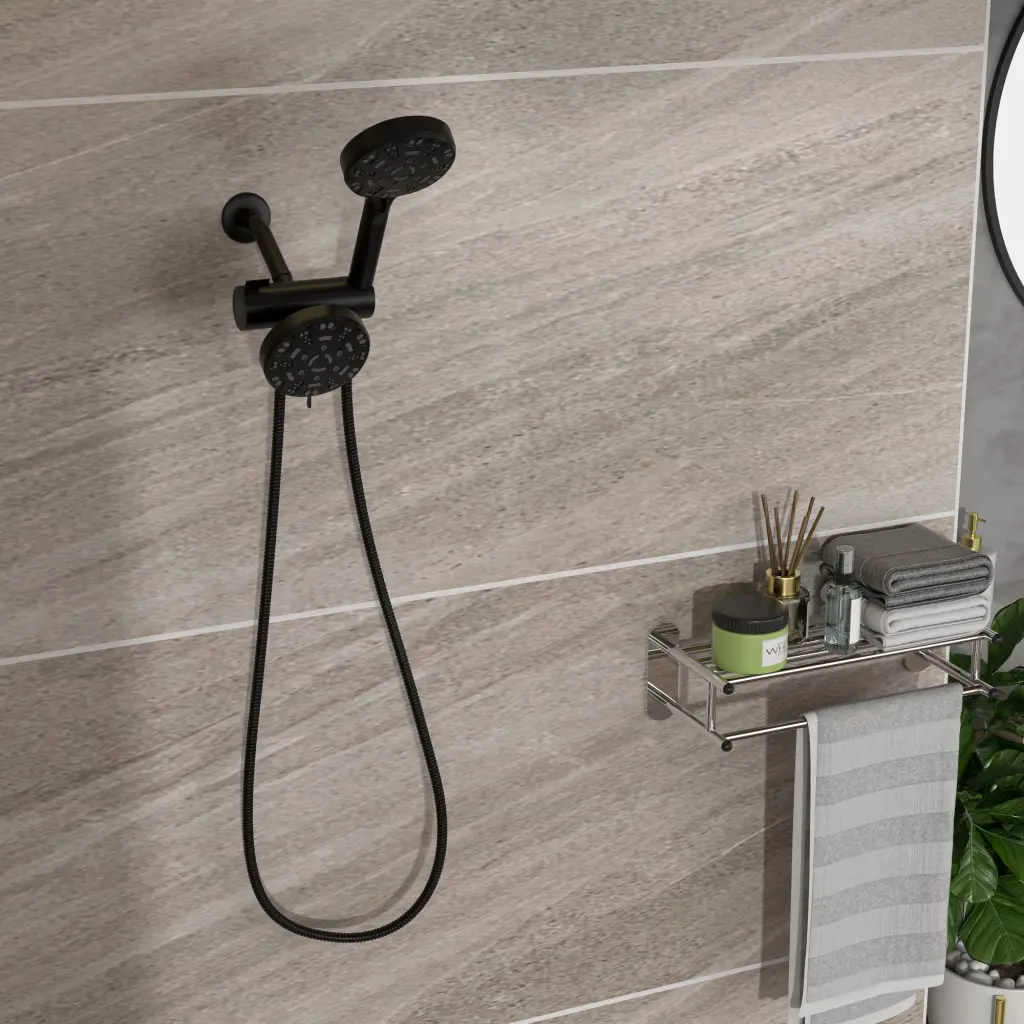 Multi Function Dual Shower Head System 4.7 Inch Rain Showerhead lordear