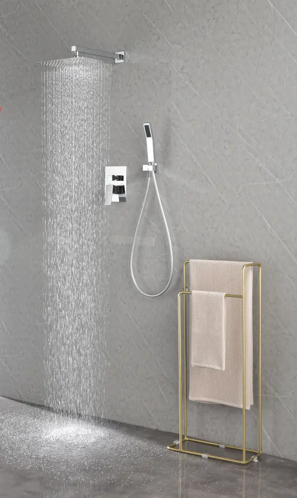 12 Inch Rain Shower Head Wall Mounted Chrome Copper Alloy rnb