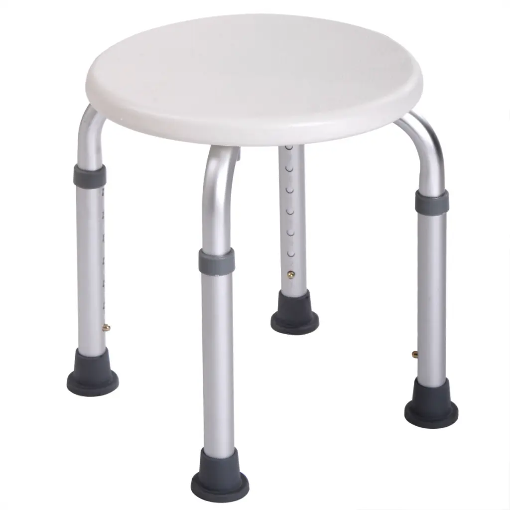 Shower Stool Bath Bench Adjustable Height and Non-Slip Elastomer Foam w2181