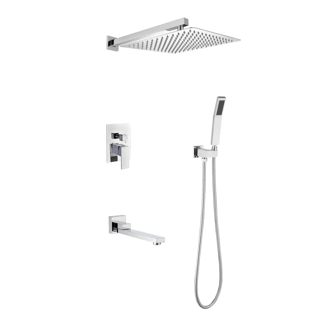 Wall Mounted Shower System Bundle Hand Shower 12 Inch Shower Head w928 dongtu group