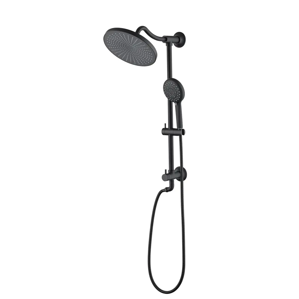 5 Setting Handheld Shower System Slide Bar Bundle Rain Showerhead Dual Function kooleasy
