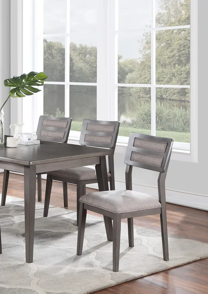Beautiful Unique Set 2 Side Chairs Dark Brown Finish Kitchen Dining kanepe