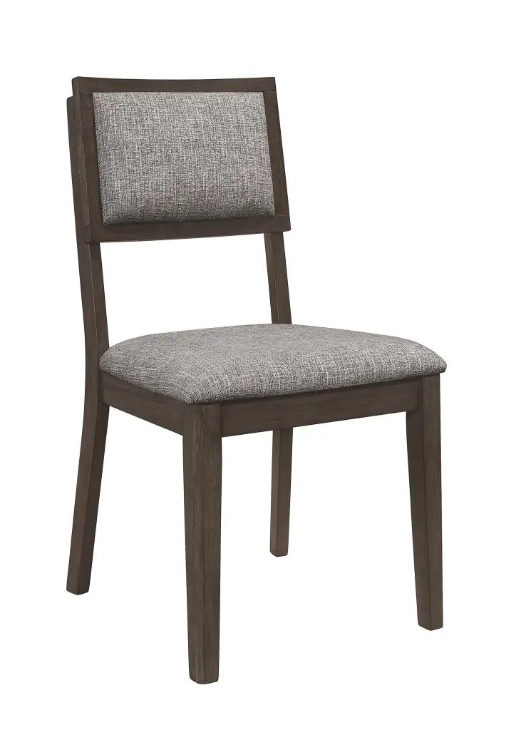 2 Piece Transitional Dining Side Chair Upholstered Seat Back Dark Brown kanepe
