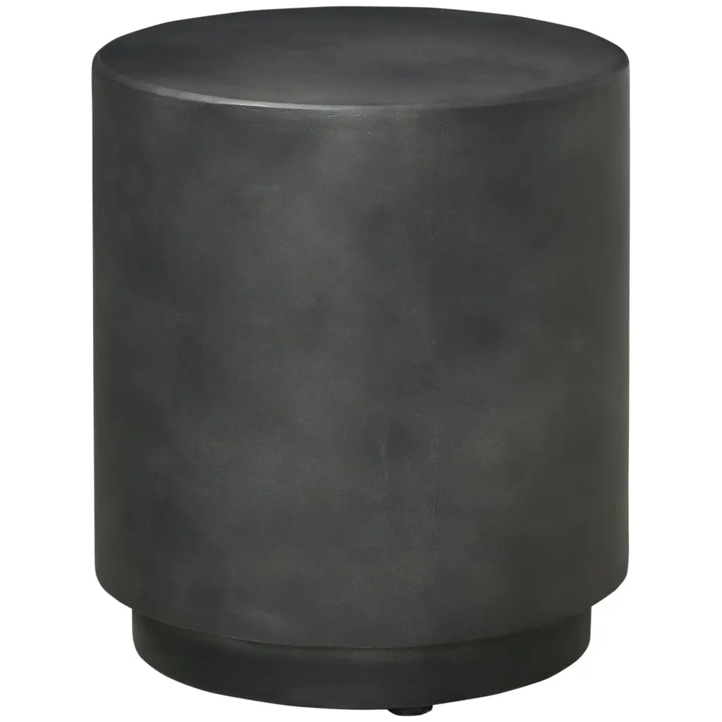 Homcom Featherweight Round Side Table Concrete Finish Accent Table aosom business