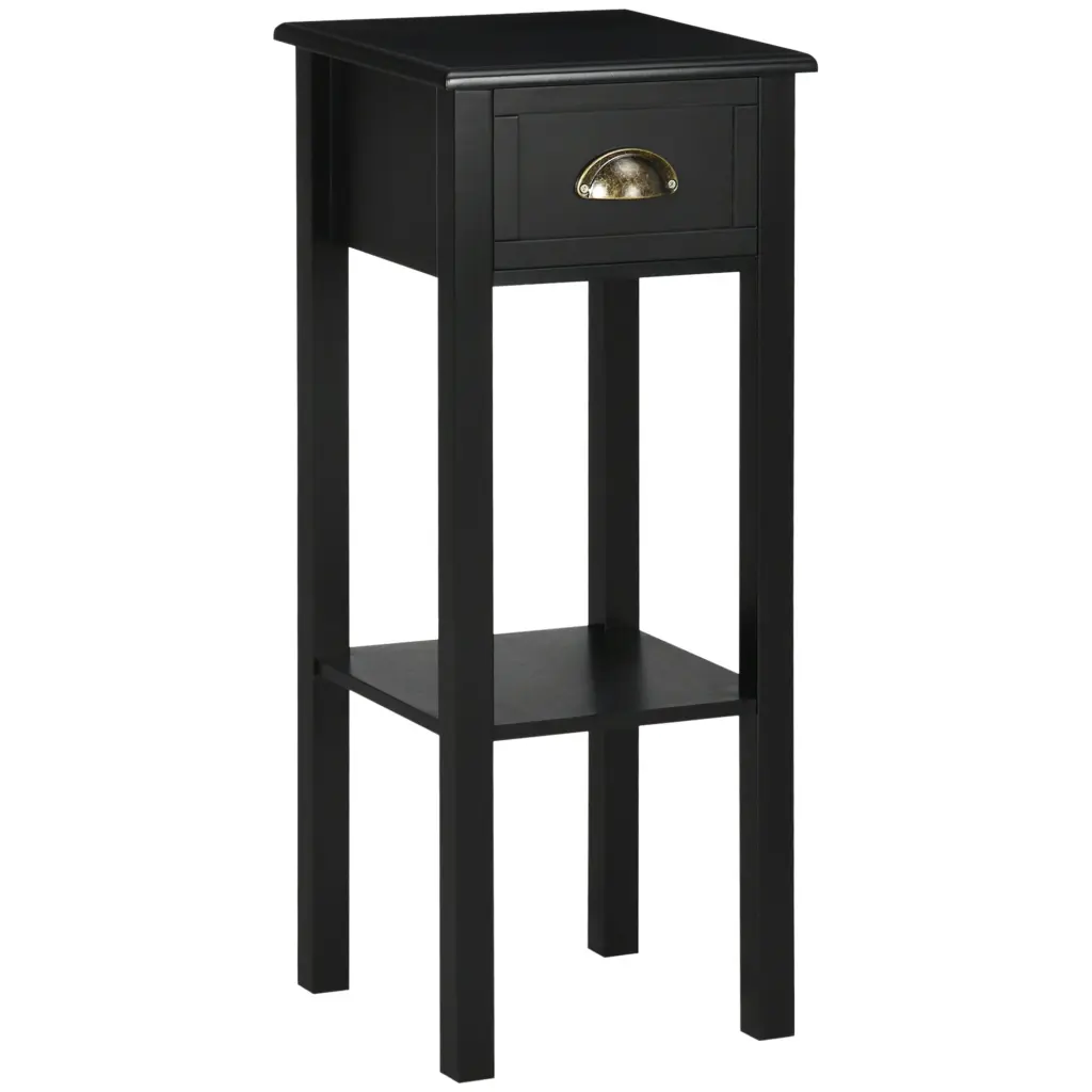HOMCOM 29 Inch 2 Tier Side Table Drawer Shelf Living Room aosom business