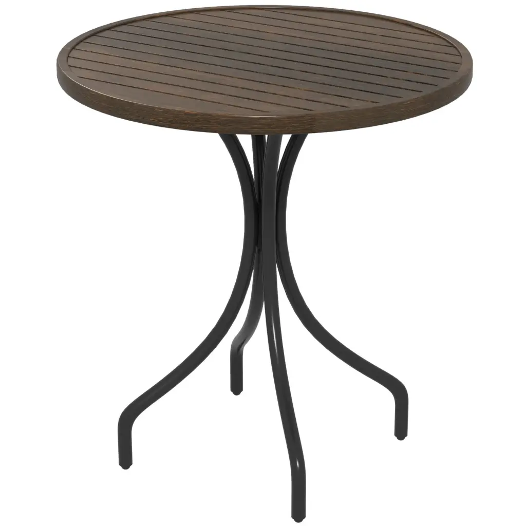Outsunny Outdoor Side Table 26 Inch Round Patio Table Steel Frame aosom business