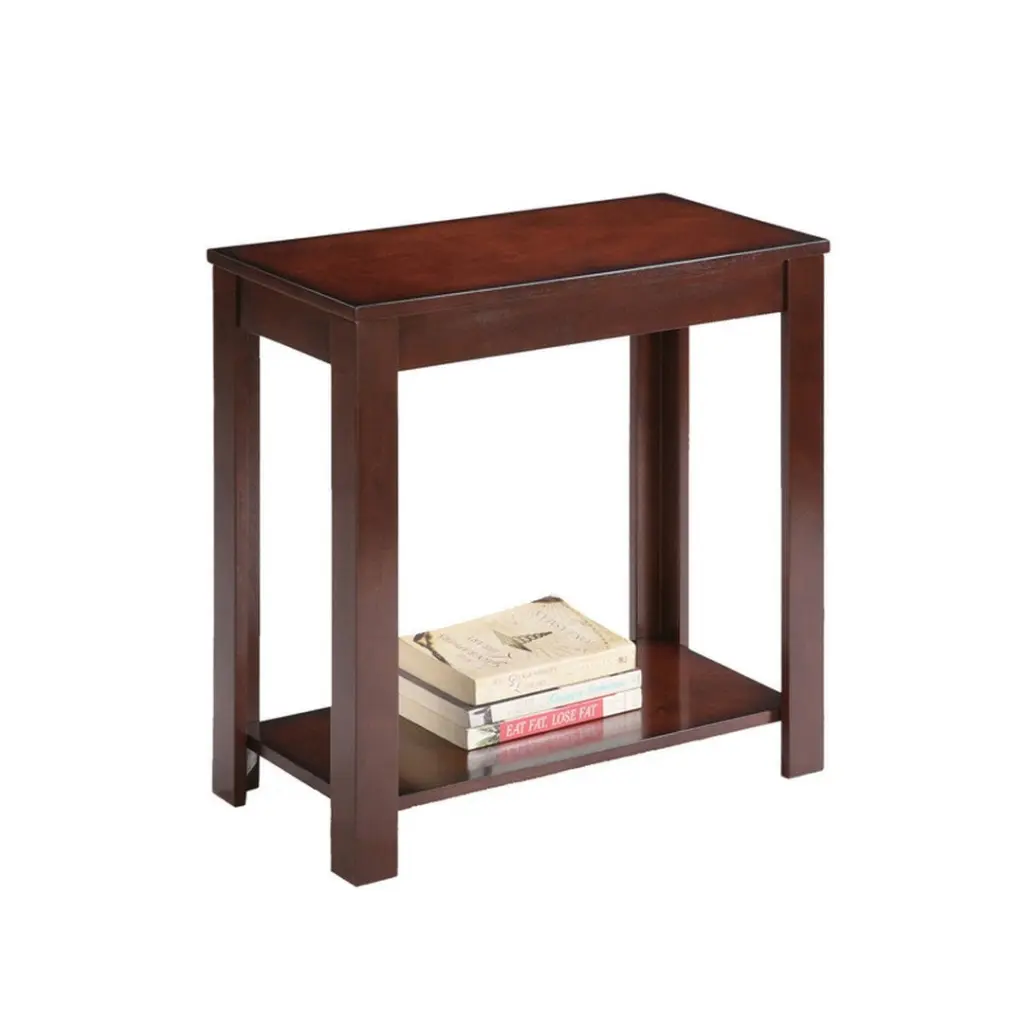 24 Inch Tall Timberen Side Table End Table Traditional Design Dark Cherry california home