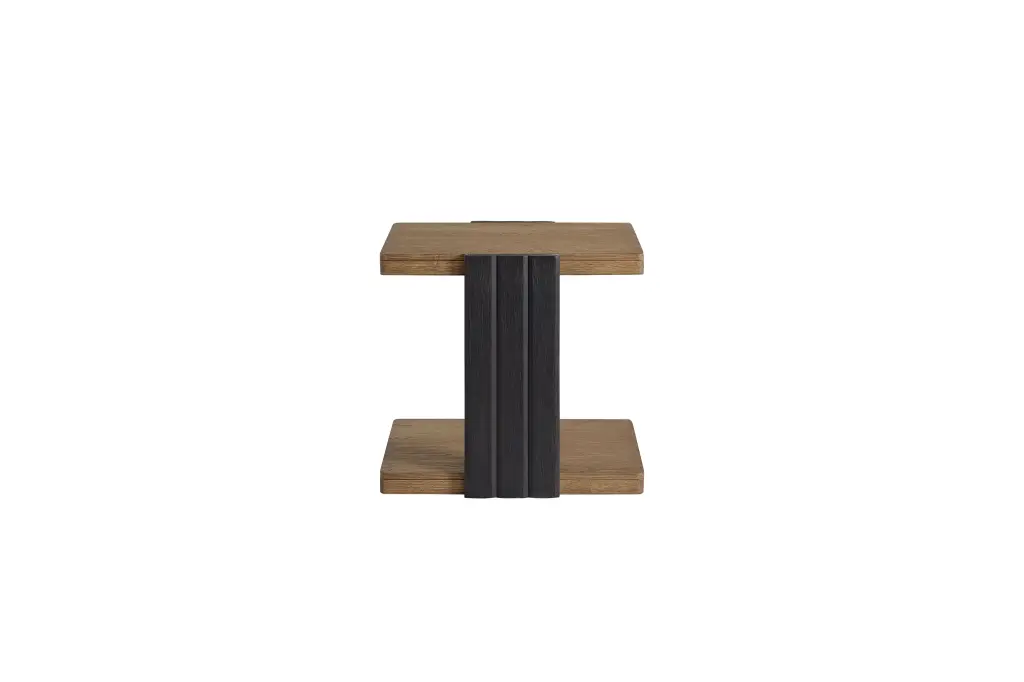 Channel Chairside Table Black Solid Wood and MDF ihomefurnishings