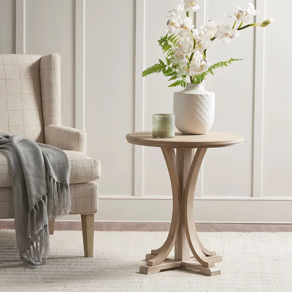 Fatima Accent Table Natural Solid Wood Side Table jla