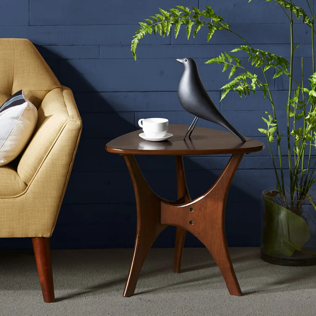 Triangle Timber Side Table Brown Timber jla