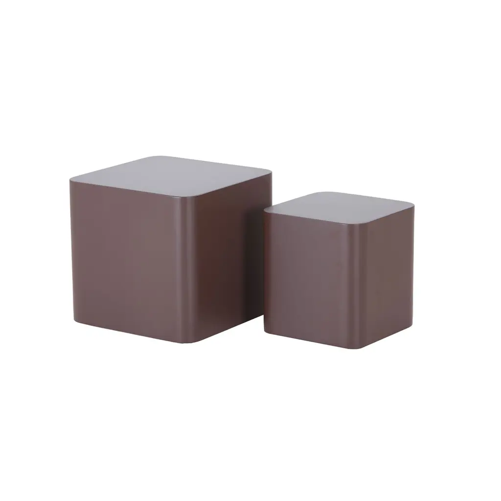 Mdf Nesting Table Set 2 Chocolate Brown Dark Brown Mdf Side Tables justone interior