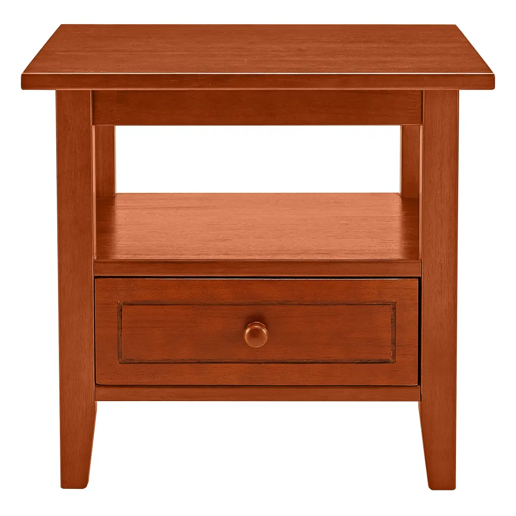 20 Inch Artisan Made Elastomerwood Side End Table 1 Shelf Rectangular Design royal hampton