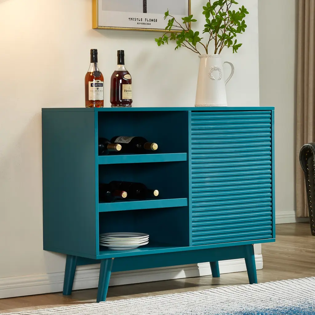 36" Sideboard Buffet Cabinet Wine Storage Shelf Storage Cabinet jaydenmax