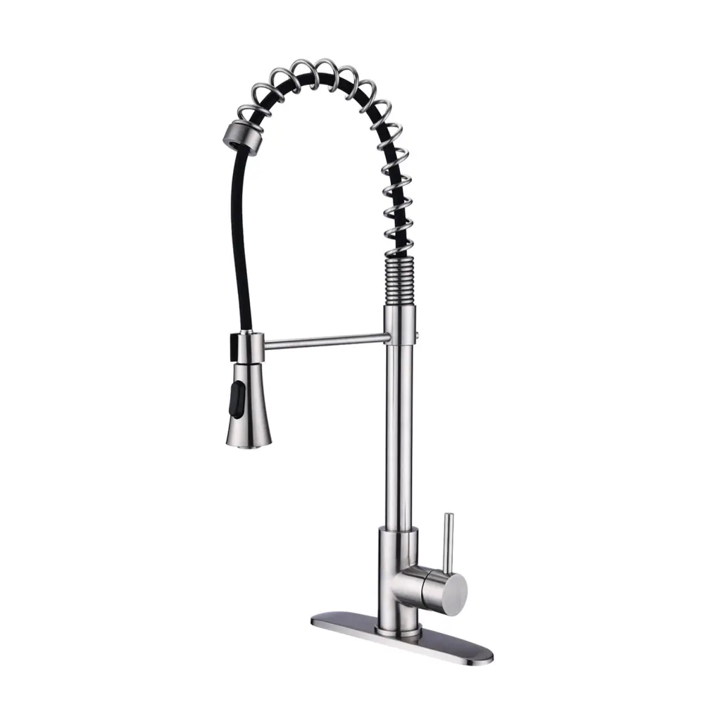 Commercial Modern Single Handle Spring High Arc Kitchen Faucet Applicator whale