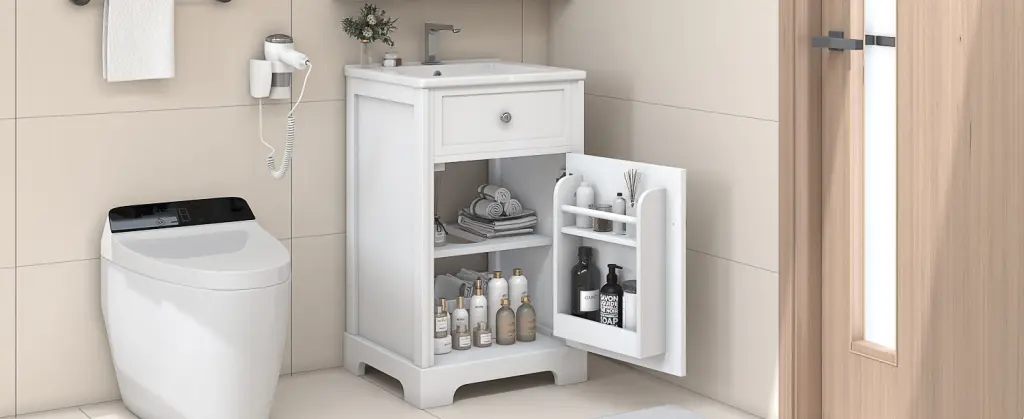 20 Inch Bathroom Vanity Sink Soft Closing Door Cabinet rnb