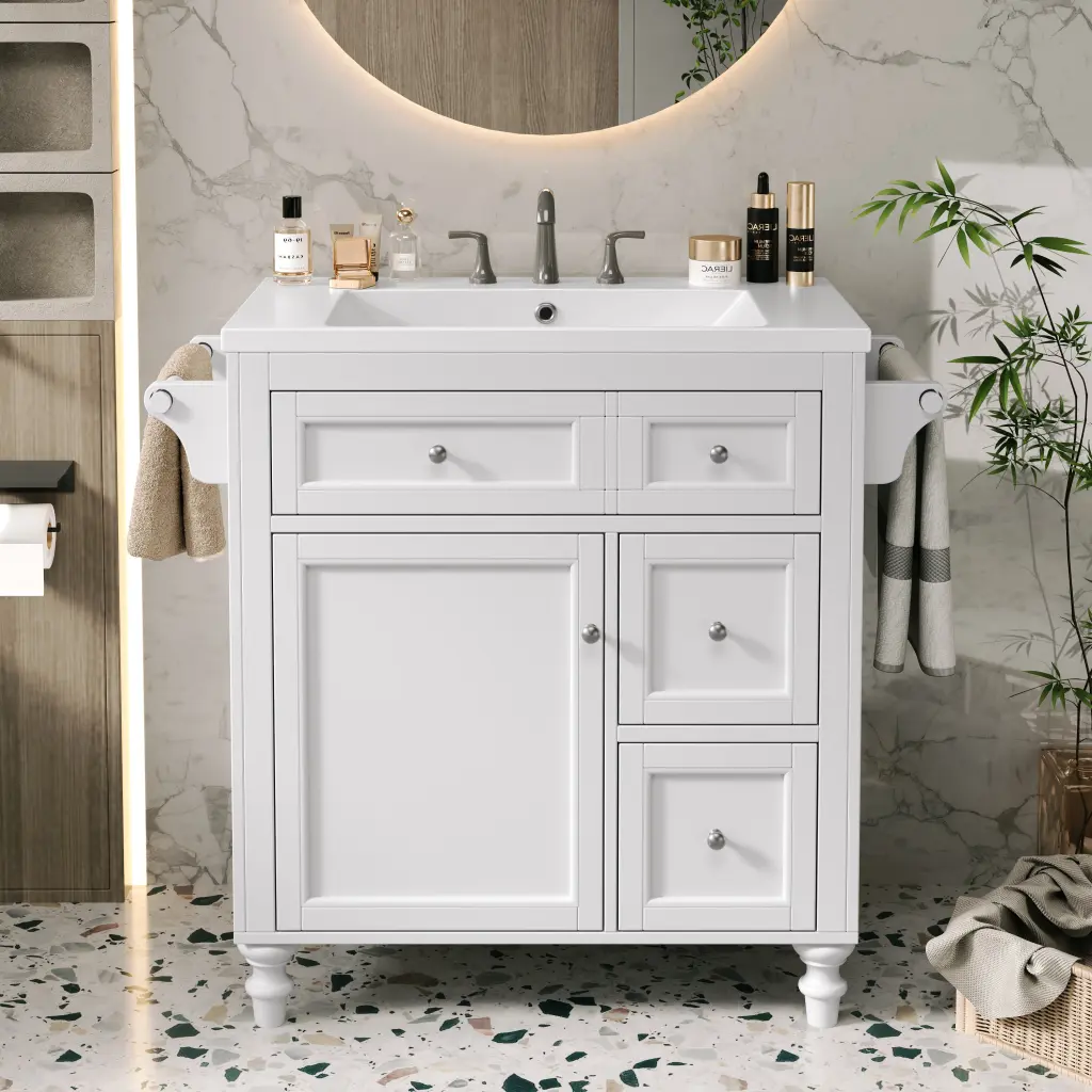 30 Inch Bathroom Vanity Top Sink Modern Storage Cabinet mrs