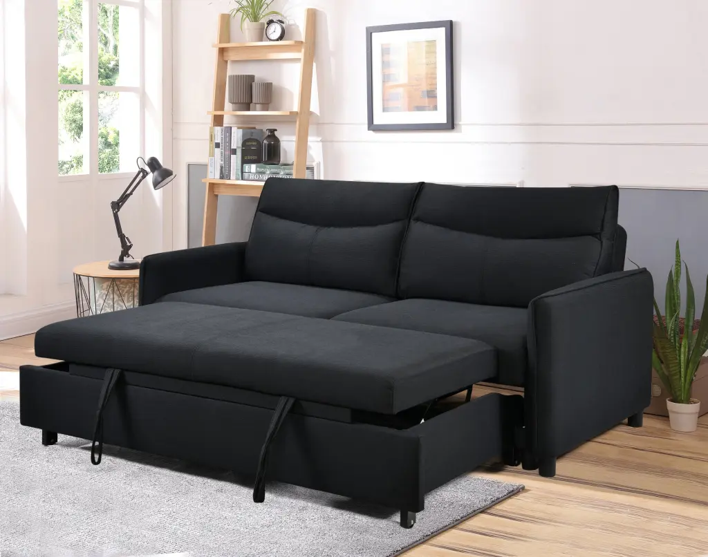 3 1 Convertible Sleeper Sofa Bed Modern Loveseat Futon Sofa happy home