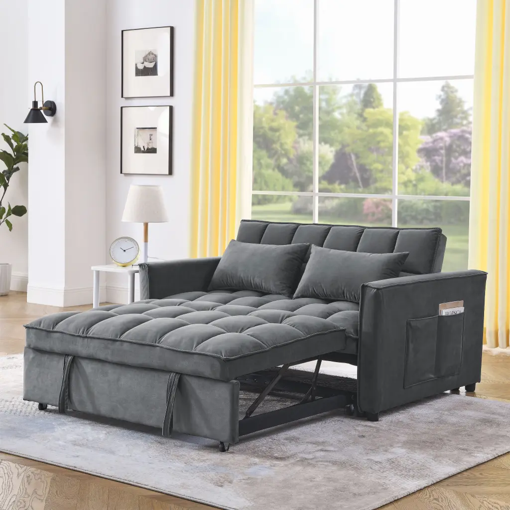 3 1 Convertible Sleeper Sofa Recliner Bed 3 Position Adjustment lucky fortune