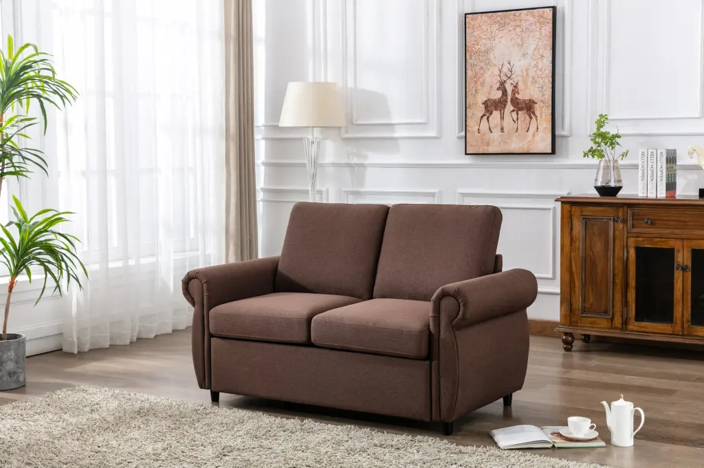 57.5 Inch Orisfur Pull Out Sofa Bed Loveseat Sleeper Memory Foam rnb