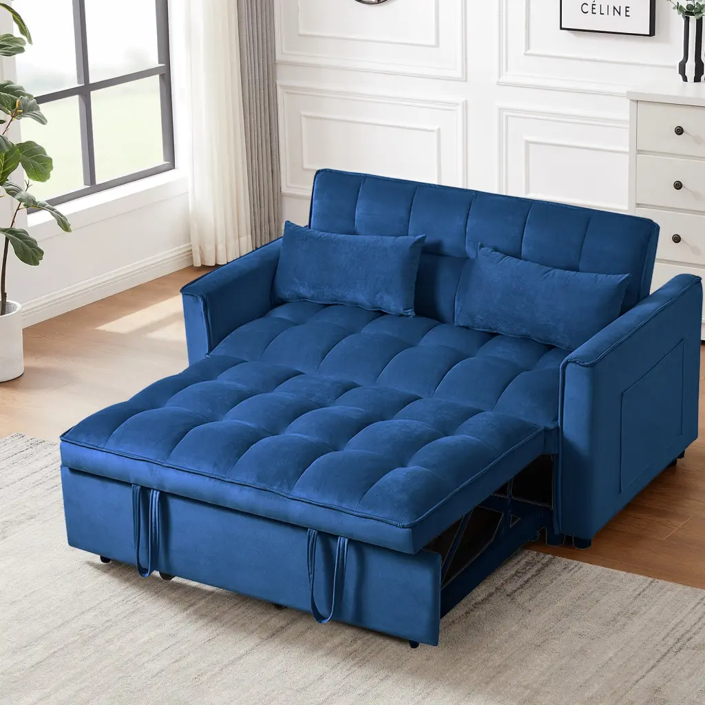 3 1 Convertible Sleeper Sofa Bed Modern Pull Out Couch Bed Adjustable samhao