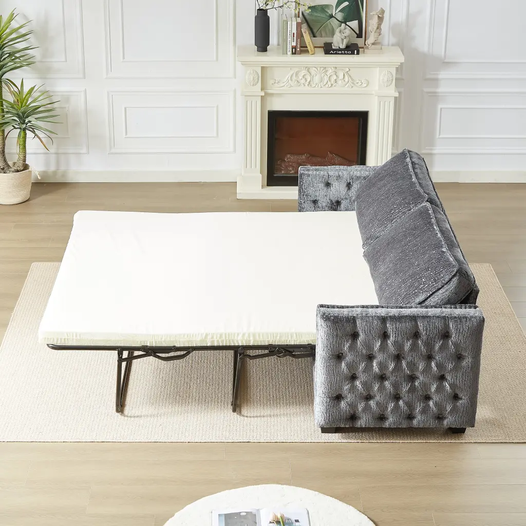 Convertible Sleeper Sofa Memory Foam Mattress 3 Seater Full Dimensions welike furniture