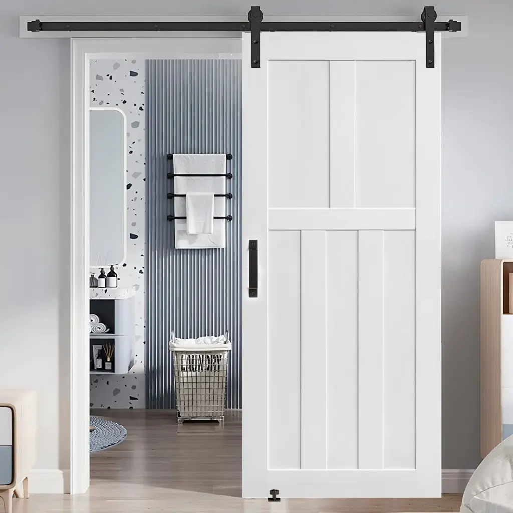 32 X 80 Five Panel Real Primed Door Slab 6.6Ft Barn Door Sliding rnb