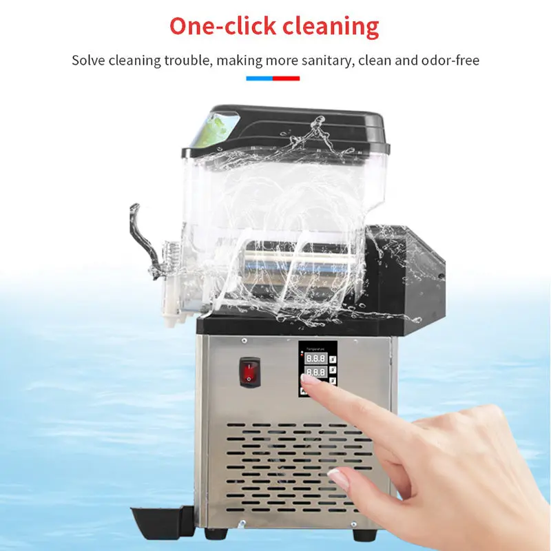 110V Commercial Slushy Machine 45L 3 Tank 1100W Stainless Steel Margarita Maker hengbo store