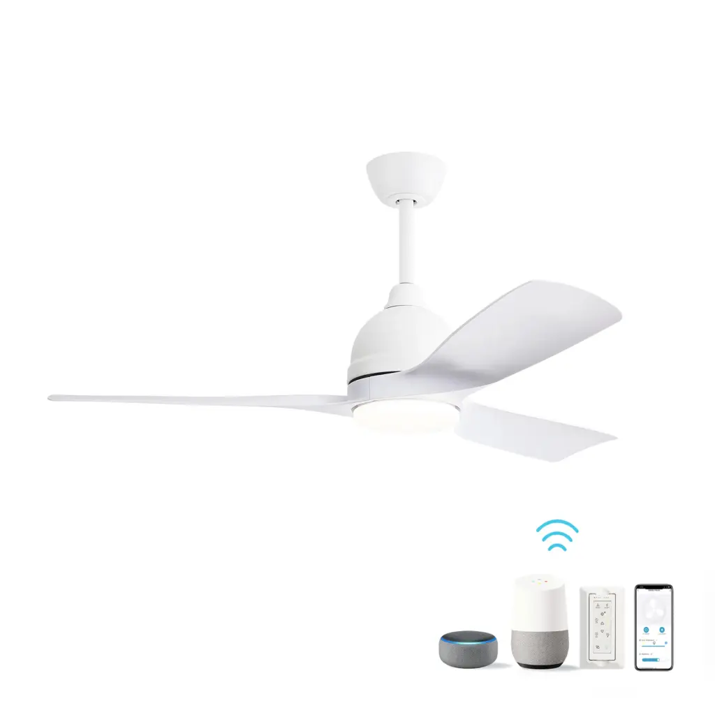 54 Inch DC Smart Remote Control Reversible Noiseless Ceiling Fan Light