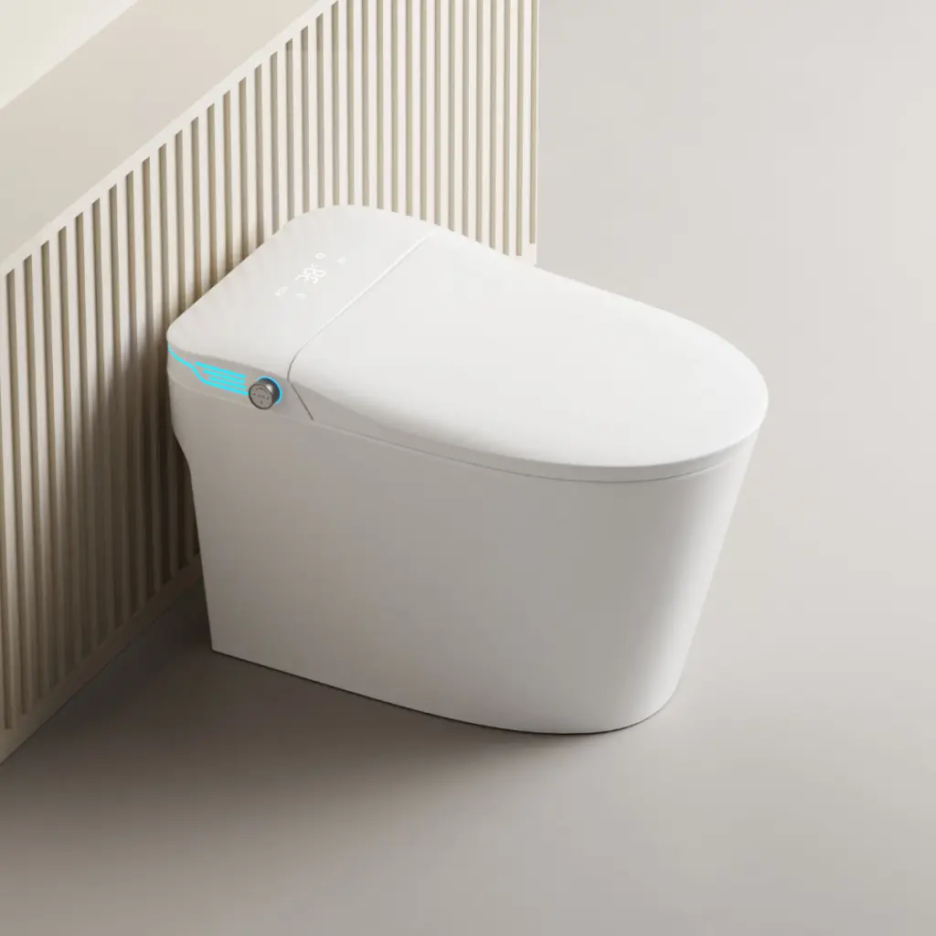 Smart Toilet Voice Control Bubble Shield Heated Bidet Seat Modern Bathroom jopure