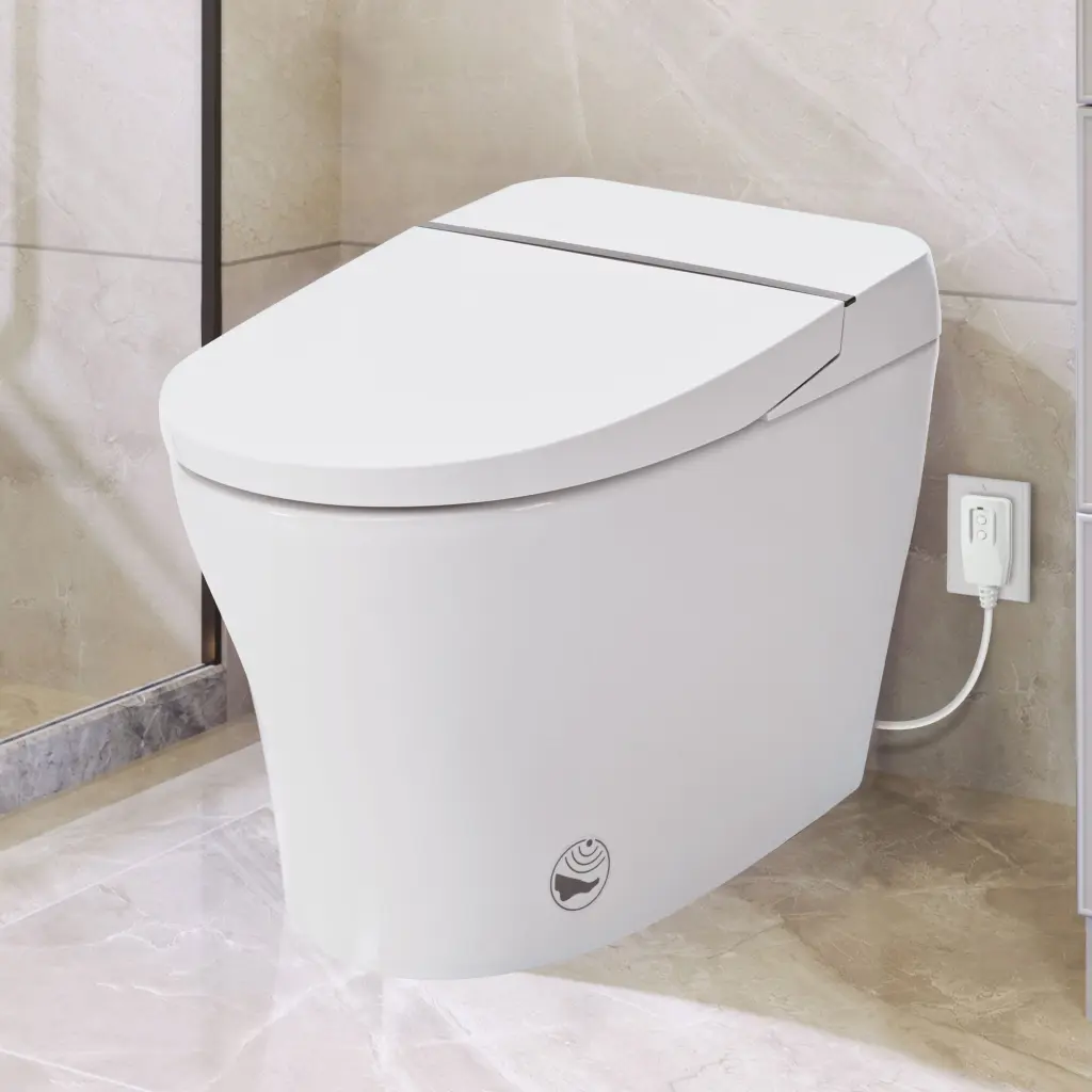 Intelligent Toilet Bundle Self Cleaning Nozzle Upmarket Space-saving Design rnb