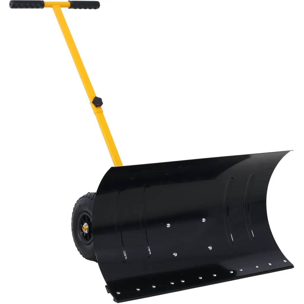 Snow Shovel Wheels and Cushioned Customizable Angle Handle g-h