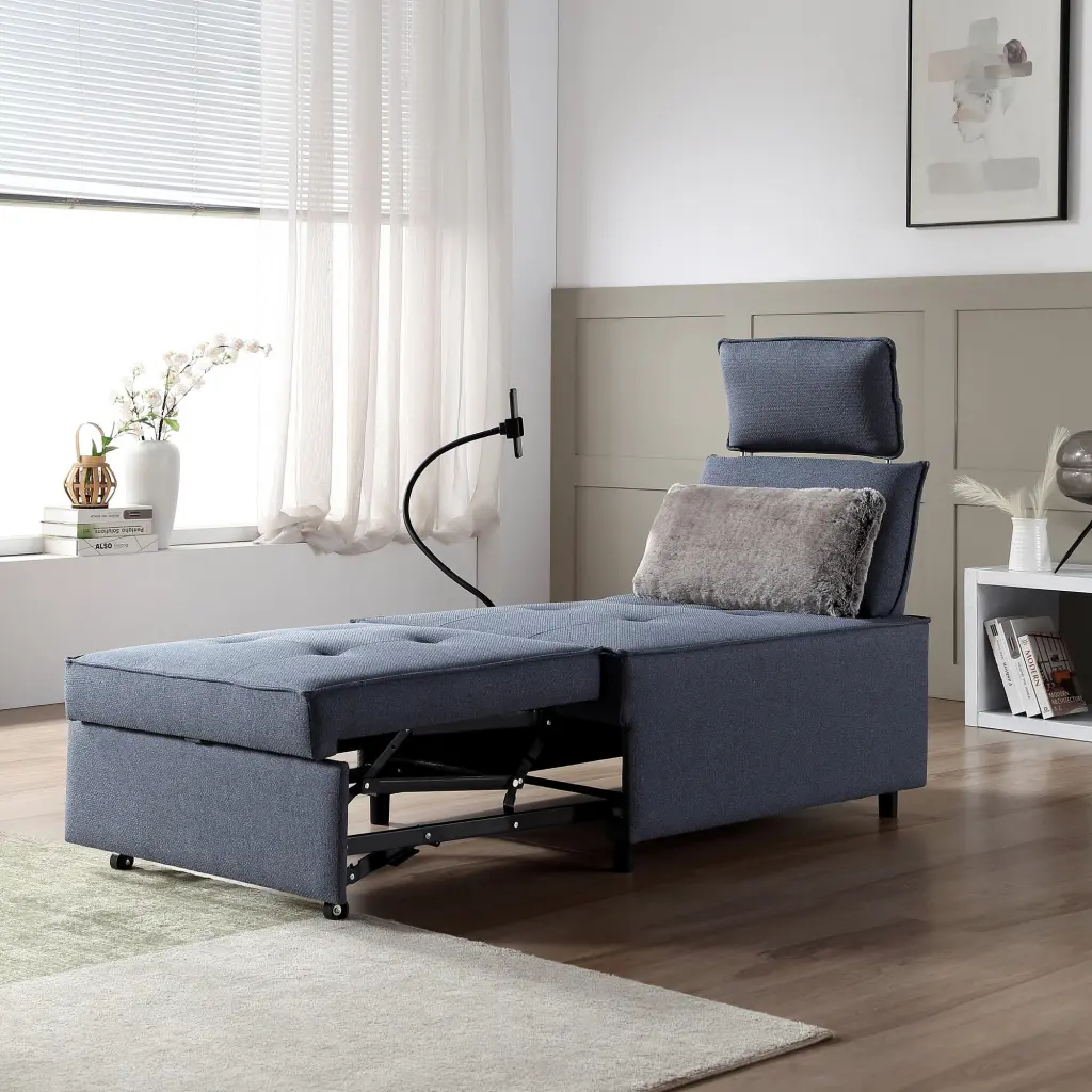 3 1 Sofa Bed Speaker Chair Reclining Sleeper Sofa Bed Futon Bluetooth luxehome
