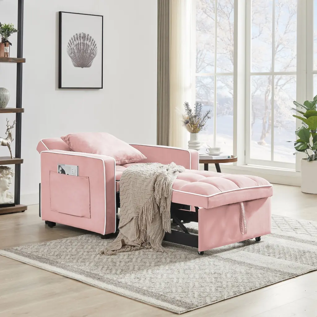 Three One Sofa Bed Chair Folding Convertible Customizable Back mxi