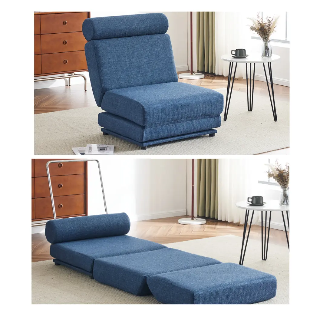 Single Sofa Chair Collapsible - Travel Friendly Foldable Sofa Bed Pillow w2113