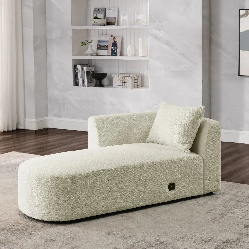Left Chaise Modular Sofa - Beige Foam Upholstery Customizable Seating chuangyuan smart home