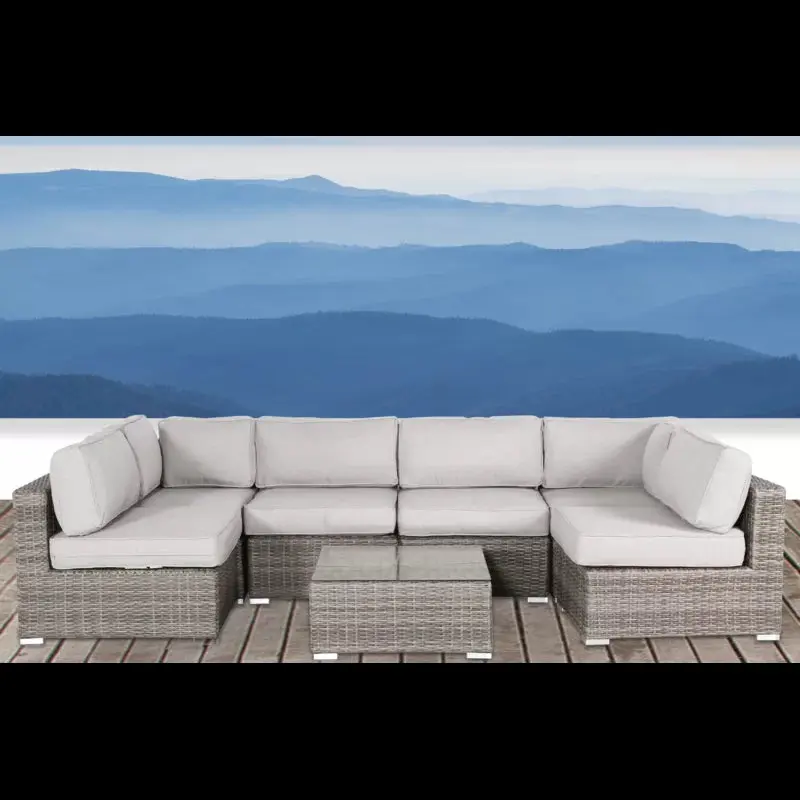Fully Assembled Wicker Patio Sofa Set 4 Cushions Outdoor Furniture lsi patio furniture