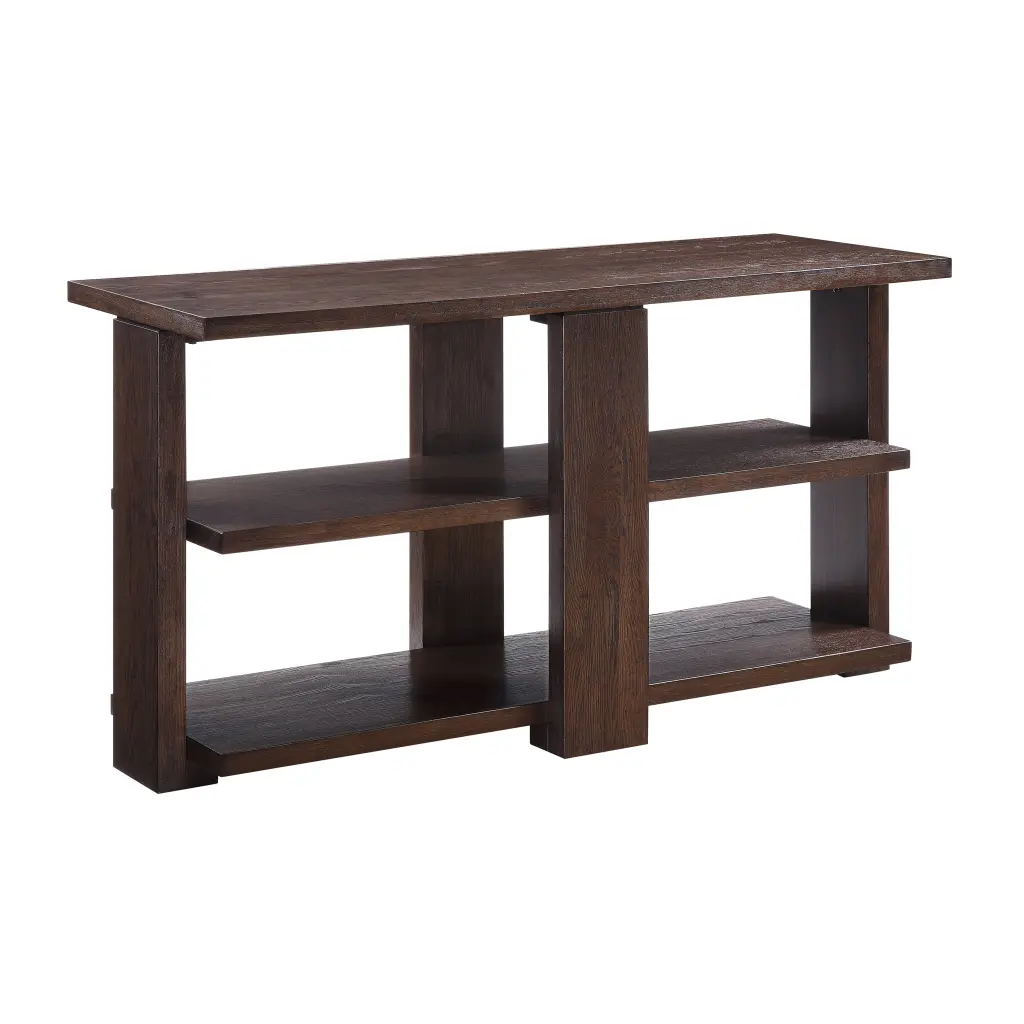 Walnut Sofa Table 2 Shelves Primary Living Space furniture max