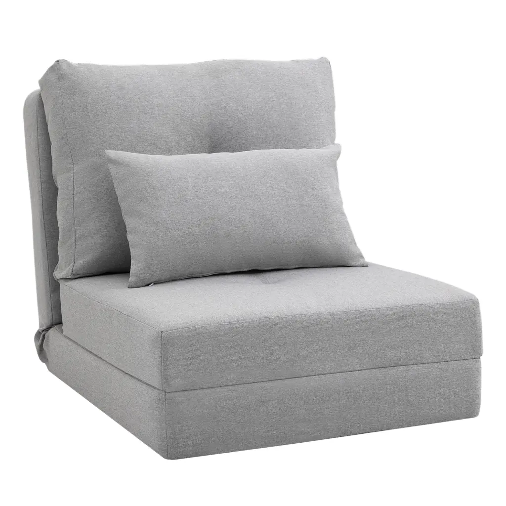 Convertible Flip Chair Floor Lazy Sofa Folding Upholstered Couch Bed Living Room aosom business