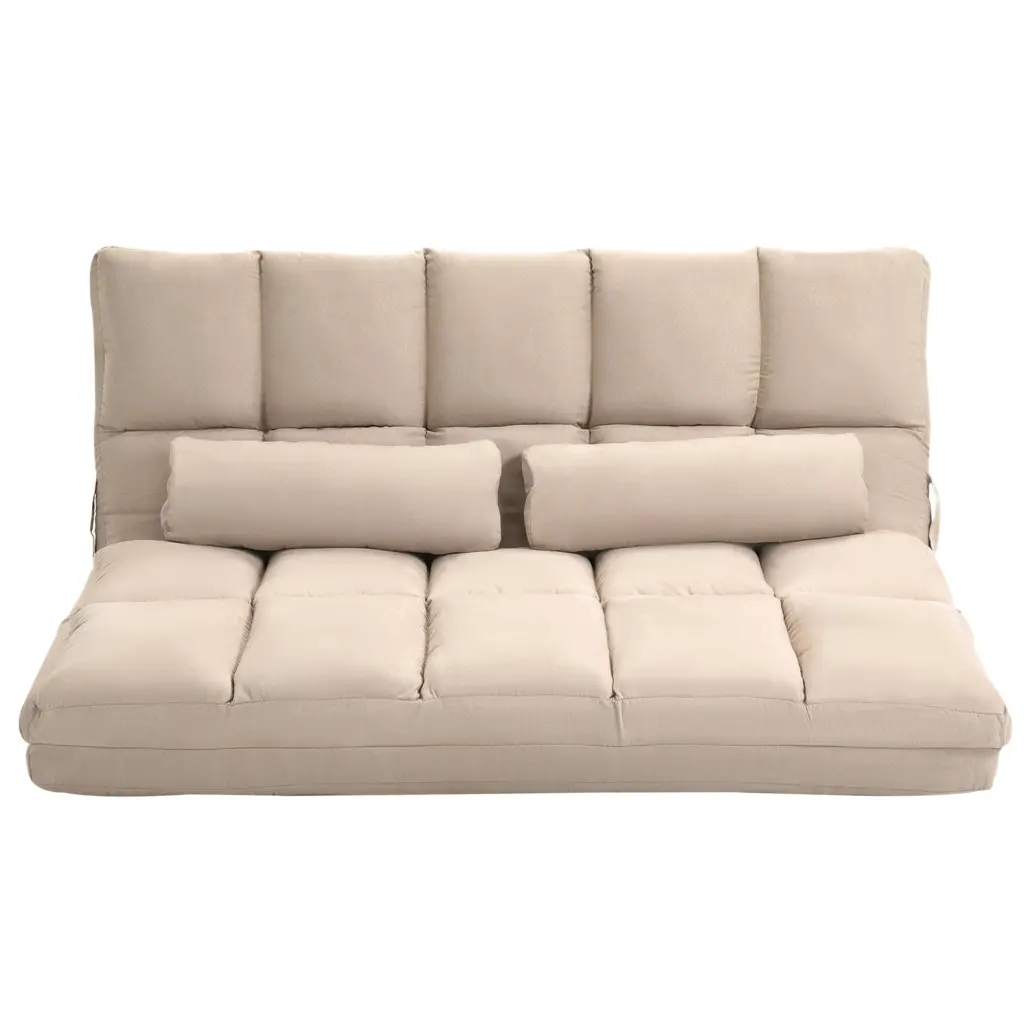 Homcom Convertible Floor Sofa Chair, Folding Couch Bed Guests, Space Saving Chaise Lounge aosom business