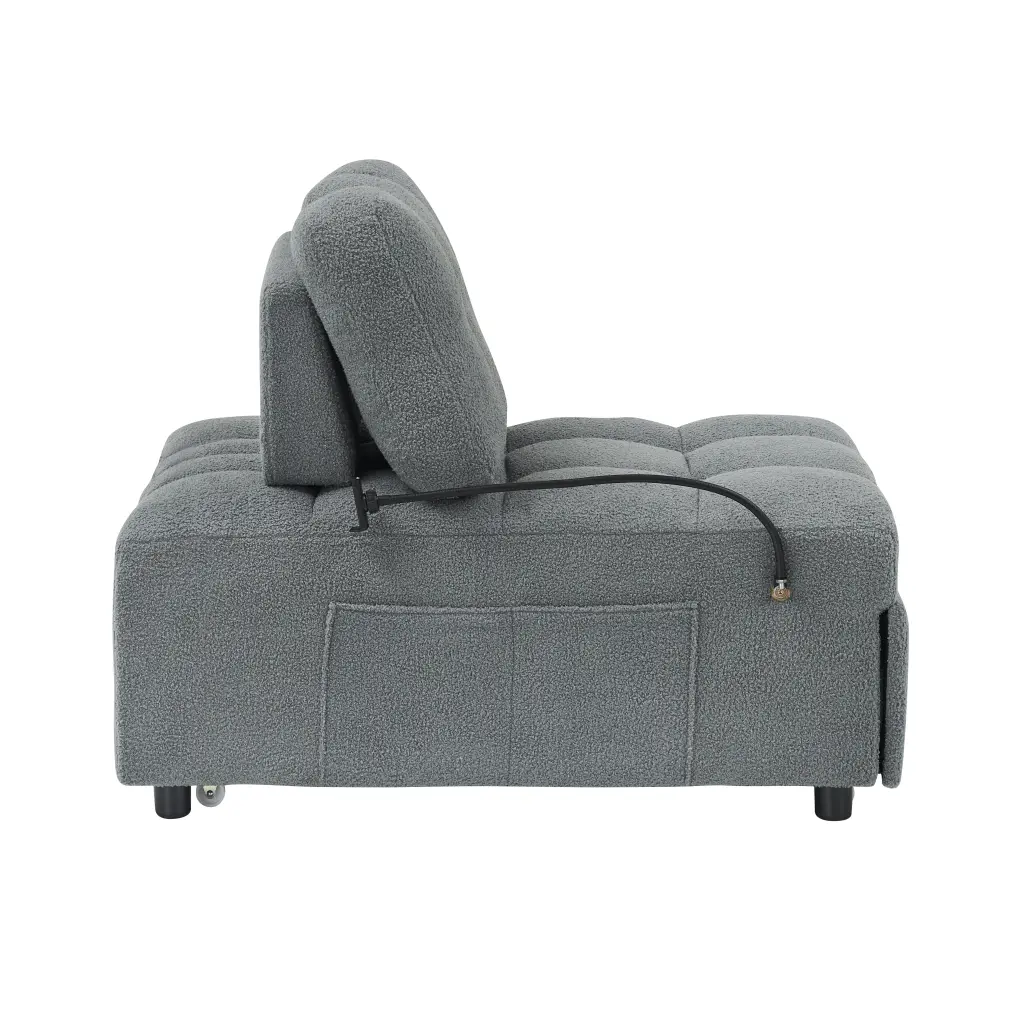40.20 Inches Long Teddy Sofa Fabric Convertible Sofa Cum Bed Apartment fan chen furniture