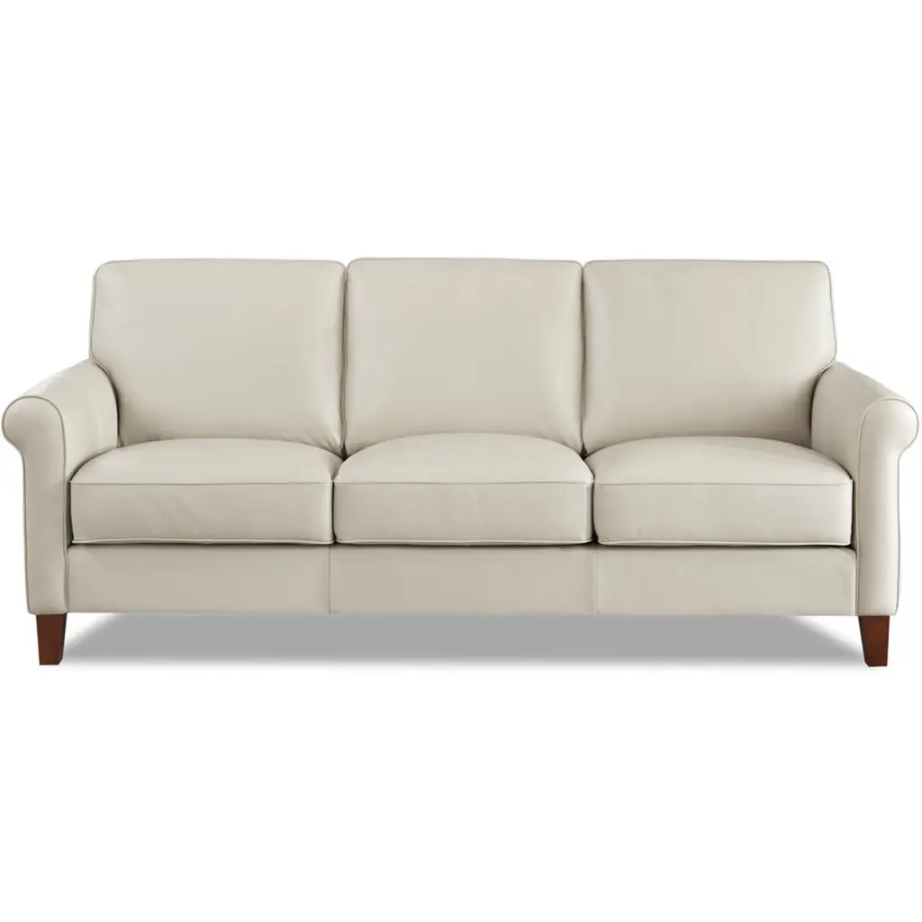 Laa Hide Sofa Beige Authentic Hide Timber Primary Living Space Medium hydeline furniture