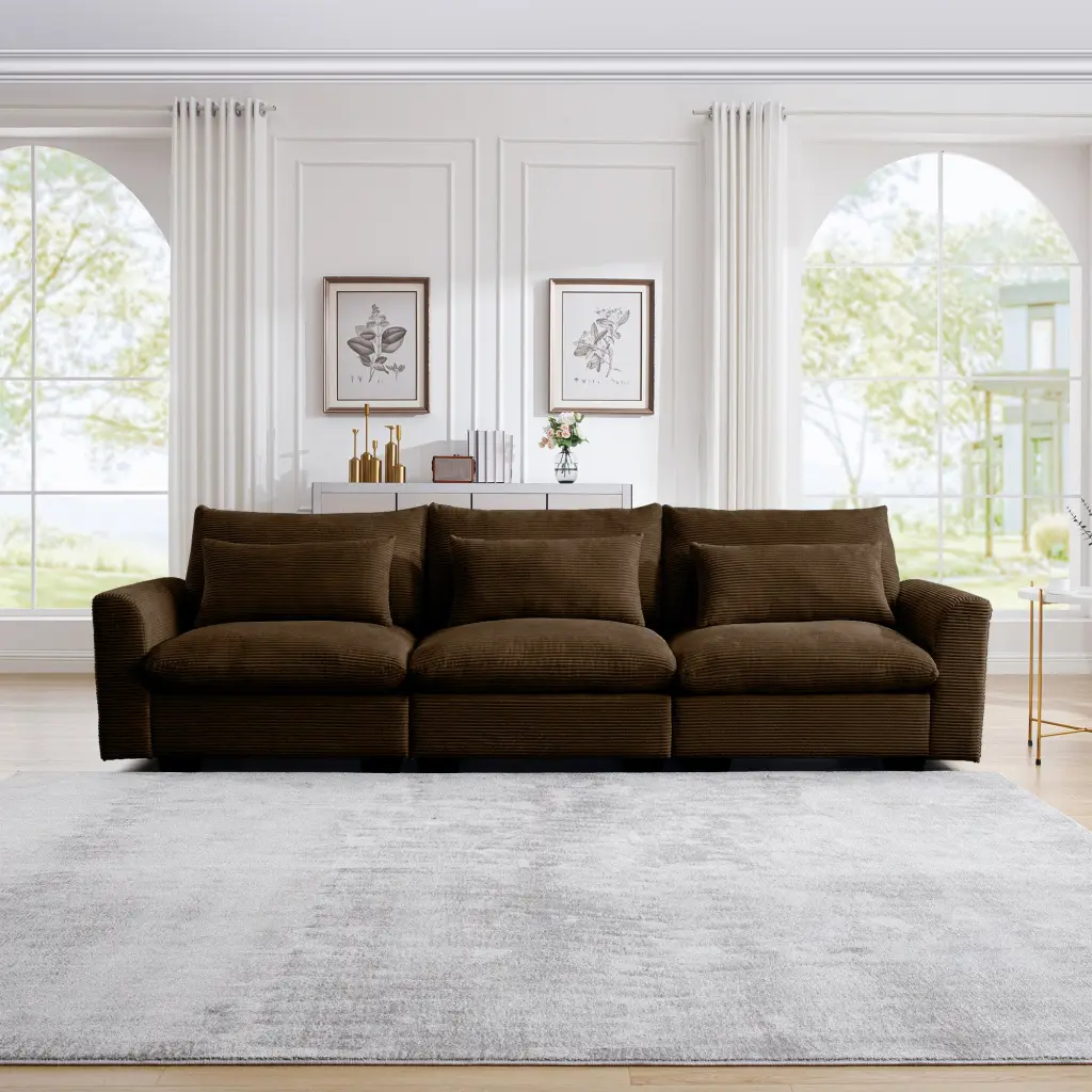 3 Seater Deep Seat Couches Living Room Wide and Comfy Lounge Sofa ui furniture