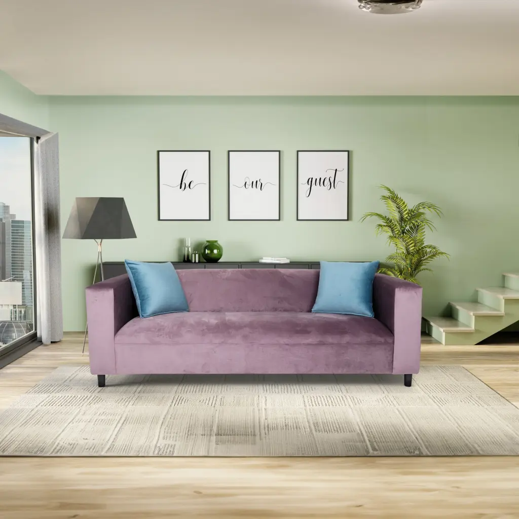 Velvet Sofa Living Room Pillows Modern 3 Seater Sofas Couche american-made seating